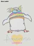  &lt;3 2019 absurd_res avian bird clothing giga_larry happy_feet hi_res lovelace male penguin simple_background sweater tongue topwear traditional_media_(artwork) warner_brothers 