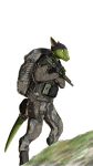 accessory ambiguous_gender anthro backpack bag belt boots camo camo_clothing camo_print clothed clothing crossed_arms digitigrade footwear furgonomic_footwear furgonomic_headwear furgonomics gloves green_body gun handwear hat headgear headwear hi_res holding_gun holding_object holding_ranged_weapon holding_rifle holding_weapon inheritor lizard military_uniform pattern_clothing project_silverfish ranged_weapon reptile rifle scalie scope shoes simple_background solo standing tail tail_accessory tail_bag tiny_dragon uniform weapon white_background yellow_eyes