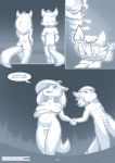  2019 absurd_res anthro brother brother_and_sister canid canine clothed clothing comic dialogue digital_media_(artwork) duo english_text female fox fur hair hi_res male mammal nude pregnant ratcha rick_(ratcha) rina_(ratcha) sibling sister text 