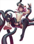  akali_(lol) bite biting_lip blush breasts clothed clothing female hair hat headgear headwear hi_res human league_of_legends mammal nipples partially_clothed peakbuns penetration pink_hair pussy riot_games sex simple_background smile spread_pussy spreading tentacle_sex tentacles torn_clothing vaginal vaginal_penetration video_games white_background 