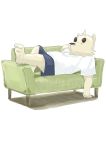  2017 absurd_res anthro bottomwear clothing eyes_closed furniture hi_res humanoid_hands male mammal panda_po shirt shorts sleeping slightly_chubby sofa solo topwear ursid 