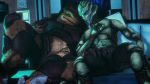  16:9 3d_(artwork) 4k absurd_res alien bed butt clitoral_hood clitoris digital_media_(artwork) duo female female/female fingering fingering_self furniture hand_on_chest hand_on_thigh hi_res interspecies krogan lying mass_effect masturbation nude on_bed pussy rooking source_filmmaker spread_legs spreading turian vaginal vaginal_fingering vaginal_masturbation video_games 