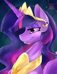  absurd_res crown equid friendship_is_magic hair hi_re hi_res horn mammal my_little_pony portrait purple_eyes purple_hair skoon solo sparkles tiara twilight_sparkle_(mlp) winged_unicorn wings 