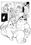  2019 absurd_res anal anthro balls buizel canid canine canis clothing comic domestic_dog duo ejaculation english_text erection handjob hi_res humanoid_hands humanoid_penis male male/male mammal nintendo penile penis pok&eacute;mon pok&eacute;mon_(species) raburigaron sex shirt size_difference small_dom_big_sub text topwear video_games 