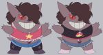  2019 alternate_species cartoon_network crossover digital_media_(artwork) gengar itoruna nintendo pok&eacute;mon pok&eacute;mon_(species) smoky_quartz_(steven_universe) steven_universe video_games 