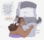 2025 ambiguous_gender anthro anthro_on_anthro belly bottomwear bracelet bulge bulge_in_face bulge_sniffing clothing countershading crotch_sniffing domestic_cat duo english_text enjoying eyes_closed face_in_crotch felid feline felis gynomorph gynomorph/ambiguous hitch_(wolfertinger) hitomi_(wolfertinger) intersex intersex/ambiguous jewelry mammal mouse muffled_speech murid murine musk musk_clouds navel rodent short_tail shorts sniffing speech_bubble t4t tail text trans_(lore) trans_man_(lore) trans_woman_(lore) wolfertinger