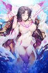  cameltoe fate/grand_order horns no_bra nopan see_through sessyoin_kiara tagme thighhighs wet wet_clothes 