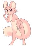  :3 anthro bald bent_over big_breasts big_ears breasts chinchilla chinchillid cinnamon_(sinamuna) claws digitigrade facial_tattoo fangs female fluffy fluffy_tail freckles fur heterochromia hi_res mammal nude pink_body pink_eyes pink_fur rodent round_ears sinamuna slightly_chubby solo spots thick_tail thick_thighs whiskers yellow_eyes 