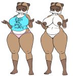  1:1 belly big_breasts breasts clothing female hi_res mammal mature_female nipples over_the_hedge oystercatcher7 procyonid pussy raccoon rj_(over_the_hedge) shirt slightly_chubby tank_top thick_thighs topwear underwear wide_hips 