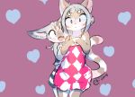  &lt;3 2014 anthro clothed clothing duo fangs felid feline front_view fur grey_body grey_fur liki looking_at_viewer mammal open_mouth open_smile pink_background simple_background smile standing tan_body tan_fur white_body white_fur 