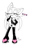  &lt;3 2019 anthro chiropteran clothed clothing fangs female fingers fox_gungrave hi_res leotard looking_at_viewer mammal one_eye_closed rouge_the_bat rubber simple_background sonic_(series) teeth tongue tongue_out white_background wings wink 