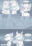  2019 absurd_res anthro brother brother_and_sister canid canine clothed clothing comic dialogue digital_media_(artwork) english_text female fox fur hair hi_res male mammal outside parent ratcha rick_(ratcha) rina_(ratcha) sibling sister tent text tree 