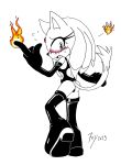  anthro biped blaze_the_cat blush butt clothed clothing female finger_on_fire fire fox_gungrave hair hi_res leotard long_hair looking_at_viewer rubber sonic_(series) 
