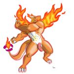  1:1 2019 anthro anthrofied balls claws fire flaming_wings gigantamax_charizard gigantamax_pok&eacute;mon glans hi_res horn humanoid_penis male muscular nintendo penis pink_glans pink_penis pok&eacute;mon pok&eacute;mon_(species) pok&eacute;morph simple_background smile solo tenebruzti toe_claws video_games white_balls wings 