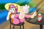  5_toes amy_rose anthro barefoot big_breasts bottomless breasts butt clothed clothing eulipotyphlan feet female food foot_focus green_eyes headgear headwear hedgehog hi_res humanoid_feet mammal nipples solo sonic_(series) tinydevilhorns toes video_games whipped_cream 
