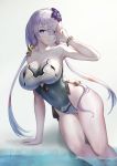  atelier atelier_ryza cleavage heterochromia lila_decyrus swimsuits wet zekken 