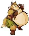  alpha_channel anthro belly belly_overhang big_belly big_butt butt caleb_lloyd caleblloyd canid canine claws clothed clothing fox fur gloves hand_on_hip handwear hi_res holding_object love_handles male mammal moobs morbidly_obese obese obese_male open_vest orange_body orange_fur overweight overweight_male sack simple_background smile solo standing thick_thighs toe_claws topwear transparent_background vest 