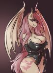  absurd_res anthro big_breasts breasts bunnywhiskerz cleavage clothed clothing female flutterbat_(mlp) fluttershy_(mlp) friendship_is_magic hi_res my_little_pony solo thestral 