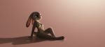  12-9 anthro areola arm_support biped dipstick_ears disney ears_back fur grey_body grey_fur hi_res judy_hopps lagomorph leporid light lighting mammal multicolored_ears navel nipples nude pink_nose pivoted_ears rabbit shadow sitting solo white_body white_fur zootopia 