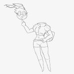 animated antennae_(anatomy) arthropod b-33_(voidchildluna) bee bottomwear clothing detachable detachable_head dullahan european_mythology female fingers headless hi_res holding_head holding_own_head hymenopteran insect irish_mythology modular monochrome mythology navel open_mouth potoobrigham shorts simple_background solo spinning spinning_ball standing tail voidchildluna zipper