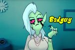 alien billie_eilish bracelet eyeliner female humanoid jewelry lord_dominator makeup necklace not_furry parody pink_sclera ring solo ta-na wander_over_yonder 