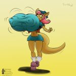  1:1 2019 anthro areola beret big_breasts biped bottomwear breast_expansion breasts butt_from_the_front camp_lazlo cartoon_network clothed clothing female footwear gradient_background hair hat headgear headwear heckley herpestid hi_res huge_breasts huge_nipples hyper hyper_breasts hyper_nipples legwear mammal midriff mongoose navel nipple_outline nipples patsy_smiles pink_hair shirt shoes simple_background skimpy skirt skullman777 socks solo thick_tail thigh_gap thin_waist tight_clothing tight_shirt tight_topwear topwear wide_hips yellow_background yellow_mongoose 