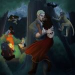 2025 accipitrid accipitriform ambiguous_gender avian bald_eagle barb_azure_baird bird black_body black_feathers blonde_hair brown_body brown_feathers brown_hair brown_skin campfire carrying_another chorny_vasiliok clerk_carmine_clade climbing climbing_tree clothed clothing coriolanus_snow crab-eating_macaque curly_hair detailed_background digital_media_(artwork) digital_painting_(artwork) dress eagle falcon falconid feathered_wings feathers female feral flying fully_clothed fur grass grey_body grey_feathers group gull hair haplorhine hug hugging_another human humanoid_hands kiss_on_lips kissing lari larid long_hair lucy_gray_baird macaque male mammal maude_ivory_baird midair mockingjay monkey night old_world_monkey on_shoulder orange_body orange_clothing orange_dress orange_fur outside painting_(artwork) perching plant primate red_clothing red_dress rodent sciurid sea_eagle shaded short_hair shrub sitting tail tail_feathers tam_amber the_hunger_games tree tree_squirrel white_body white_skin wings yellow_body yellow_fur