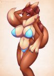  alternate_color anthro big_breasts bikini blush bra breasts camel_toe canid canine claws clothed clothing deep_navel digimon digimon_(species) female fur hair hi_res huge_breasts mammal multicolored_body multicolored_fur navel neck_tuft panties patreon paws renamon skimpy solo swimwear tailzkim tuft two_tone_body two_tone_fur underwear 