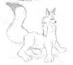  2007 canid canid_taur canine canine_taur dipstick_tail fluffy fluffy_tail fox fox_taur fuzzy_(artist) low_res mammal mammal_taur monochrome multicolored_tail nude simple_background solo taur traditional_media_(artwork) white_background 