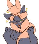 absurd_res ambiguous_gender anthro black_body black_fur canid canine canis cheek_tuft chest_tuft claws colored dragon duo eyes_closed facial_tuft finger_claws fur furred_dragon furred_scalie green_eyes head_squeeze head_tuft hi_res long_ears macon_maro mammal monochrome mouth_closed mythological_creature mythological_scalie mythology nifram_logan nimp_dragon_(character) one_eye_closed orange_body orange_fur scalie smile squeezing thick_thighs thighs_crossed tuft wolf