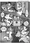  bone braixen canid canine classroom comic computer english_text eyewear glasses hair hi_res laptop lycanroc male mammal midday_lycanroc monochrome nintendo piercing pok&eacute;mon pok&eacute;mon_(species) sassylebraix school text video_games 