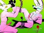  2019 4_toes anthro balls bdsm blush bodypaint bondage bound butt canid canine canis day_of_the_dead digital_media_(artwork) domestic_dog duo erection eyes_closed face_paint feet fingers flower foot_fetish foot_lick foreplay fur green_eyes halloween hi_res holidays humanoid_penis licking male male/male mammal nipples nude pawpads paws penis plant rose_(flower) sex shackles signature simple_background skull_face_paint smile tickling tigertooth toes tongue tongue_out white_balls 