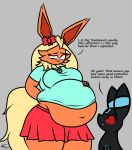  absurd_res belly big_belly eeveelution flareon hi_res love_may nintendo obese overweight pok&eacute;mon pok&eacute;mon_(species) video_games zeldafan777 