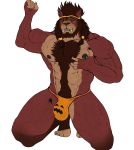  2019 5_fingers 5_toes abs anthro barazoku beard biceps biped body_hair braided_hair brown_hair bulge chest_hair claws clothed clothing digital_drawing_(artwork) digital_media_(artwork) ear_piercing facial_hair facial_piercing felid fingers fur hair halloween hi_res holidays kirlan kirlanlion lion lip_piercing male mammal muscular muscular_male nipple_piercing nipple_ring nipples nose_piercing open_mouth pantherine pecs piercing pubes red_body red_fur scar septum_piercing simple_background smile snakebite_piercing solo tan_body tan_fur tattoo teeth toes topless tuft underwear vein white_background 