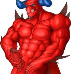  2019 abs areola balls barazoku biceps chaor chaotic claws demon erection horn humanoid_penis male manly masturbation muscular navel nipples not_furry nude pecs penile penile_masturbation penis presenting presenting_penis red_body red_penis red_skin red_tongue seyrmo sharp_claws sharp_teeth smile solo standing teal_eyes teeth tongue tongue_out triceps 