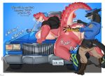 alligator alligatorid anthro big_breasts big_butt blush breasts butt crocodilian female hi_res huge_breasts huge_butt male martha_(roly) nipples penetration police_officer public reptile roly scalie sergal sex slightly_chubby vaginal vaginal_penetration 