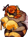  absurd_res alpha_channel antennae_(anatomy) arthropod bee big_breasts breasts hair hi_res honey hymenopteran insect mouthless orange_hair pixelhat queen_bee simple_background stripes transparent_background 