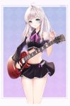  foka_(beginner) guitar skirt_lift soul_worker tagme 