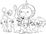  2017 alien ambiguous_gender clothing flora_fauna group humanoid humanoid_pointy_ears male nintendo olimar open_mouth pikmin pikmin_(species) plant spacesuit teevo video_games 