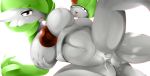  2019 absurd_res ashraely balls big_breasts blush bodily_fluids breasts butt cum cum_inside curvy_figure digital_media_(artwork) duo erection female fingers gardevoir genital_fluids green_hair hair hi_res huge_breasts humanoid humanoid_penis looking_at_viewer male male/female nintendo not_furry nude open_mouth penetration penis pok&eacute;mon pok&eacute;mon_(species) pussy ralts red_eyes sex simple_background smile thick_thighs tongue video_games white_background wide_hips 