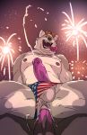  anal anthro bodily_fluids canid canine canis cum cum_while_penetrated fireworks genital_fluids hands-free hi_res humanoid_penis male male/male mammal orgasm penetration penis spacedog tongue tongue_out wolf 