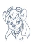  chip chip_&#039;n_dale_rescue_rangers dale disney female gadget_hackwrench hi_res moonlynxx portrait sketch zipper 