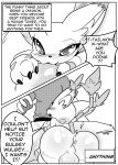  absurd_res anus backsack balls blush butt comic digimon digimon_(species) doujinshi felid feline gatomon hi_res human male male/male mammal screentones text white_crest 