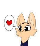  &lt;3 alpha_channel ambiguous_gender anthro arctic_fox canid canine cheek_tuft clothed clothing color_edit colored disney edit face_tuft fox fuel_(artist) fur hi_res mammal neck_tuft pictographics simple_background skye_(zootopia) smile speech_bubble tan_body tan_fur transparent_background tuft zootopia 