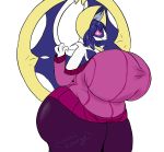  &lt;3 2019 absurd_res anthro belly big_belly big_breasts big_butt breasts butt clothing cosmicscourge curvy_figure fan_character female hi_res huge_breasts huge_butt legendary_pok&eacute;mon looking_at_viewer lunae_(cosmicscourge) lunala nintendo overweight pok&eacute;mon pok&eacute;mon_(species) slightly_chubby smile solo sweater topwear video_games wings yoga_pants 