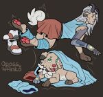 after_transformation ambiguous_gender before_and_after biped bipedal_feral bottomwear claws clothed clothing comparing denim denim_bottomwear denim_clothing digitigrade eyewear female feral finger_claws forced forced_transformation fur fur_growth generation_7_pokemon glasses growth hair hi_res human human_to_feral jeans kiri-anko legwear looking_at_viewer male mammal mid_transformation nintendo open_mouth pants pokeball pokemon pokemon_(species) quadruped rockruff shirt simple_background size_difference size_transformation solo species_transformation stockings tail tail_growth topwear transformation transformation_sequence