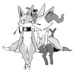  &lt;3 anthro bandage box_(hajimeyou654) braixen chest_tuft dipstick_tail duo female fluffy fluffy_tail inner_ear_fluff kissing_cheek multicolored_tail nintendo pok&eacute;mon pok&eacute;mon_(species) sitting stick tuft video_games 