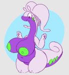  2018 4_fingers antennae_(anatomy) anthro areola belly big_belly big_breasts breasts deep_navel dragon eyelashes female fingers goodra hi_res huge_breasts junktrashman looking_down navel nintendo nipples nude overweight overweight_female pok&eacute;mon pok&eacute;mon_(species) pussy solo standing thick_thighs video_games wide_hips 