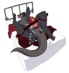 2025 anal anal_penetration anthro bdsm bed black_body blush bodily_fluids bondage bound claws cuff_(restraint) cum cum_drip cum_on_self digital_drawing_(artwork) digital_media_(artwork) dragon dripping feet furniture gagaga_ram genital_fluids genitals handcuffed_to_bed handcuffs hi_res korean_description legs_tied long_penis long_tail lying male metal_cuffs mythological_creature mythological_scalie mythology object_in_ass on_back on_bed penetration penile penis rear_view restraints rope rope_bondage scalie sex_toy sex_toy_in_ass sex_toy_insertion shaded solo sweat sweatdrop tail tail_anus tapering_penis tied_to_bed tongue tongue_out vibrator vibrator_in_ass vibrator_on_penis