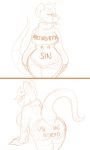  2019 anthro big_tail blep blush bottomwear breasts butt clothed clothing didelphid dipstick_ears english_text eyewear female front_view fur glasses hi_res hotpants inviting long_tail looking_back mammal marsupial multicolored_ears niccy nicopossum presenting presenting_hindquarters rear_view shorts suggestive sweater text tongue tongue_out topwear virginia_opossum 